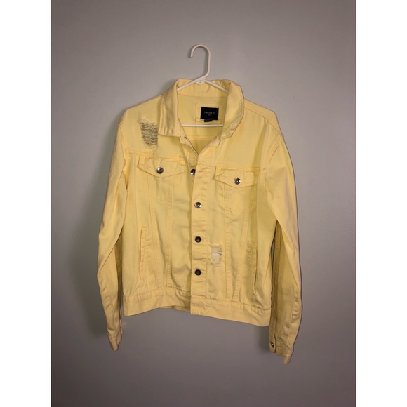 forever 21 yellow denim jacket